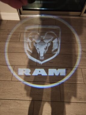 Dodge RAM Courtesy 2x LED Logo Door Projector White Lase Light Ghost Shadow NEW